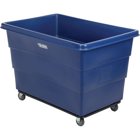 Global Industrial 20 Bushel HDPE Plastic Box Truck with Steel Base, Blue, 50-2/5L x 34-3/5W x 35-3/5H 800316